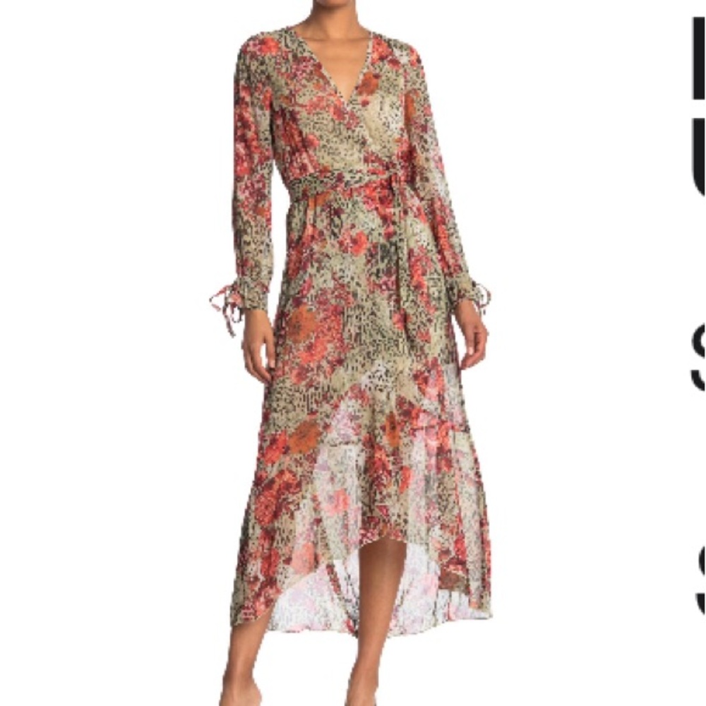 Kendall + Kylie long dress floral and animal print